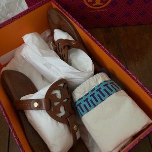 TORY BURCH Miller Sandal SZ 7 Vintage Vachetta